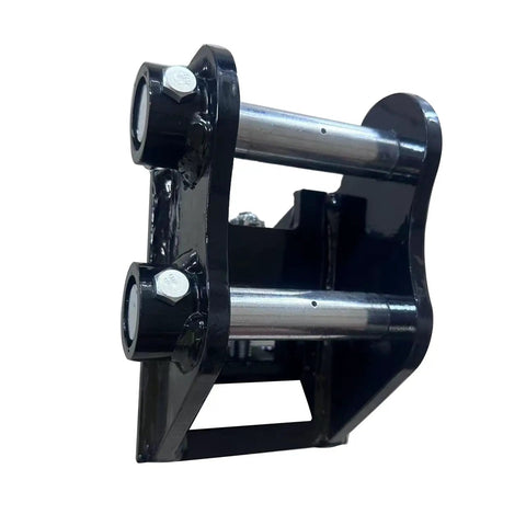 Front view of Mechanical Quick Change Hitch For Mini Excavator Attachments, Universal Quick Coupler Fits Most Up To 3 Ton Diggers.