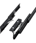 Heavy Duty Soft Close Drawer Slides and Side Mount Ball Bearing Rails for Tables, Desks and Workbenches, Concealed Extension, 520mm, black