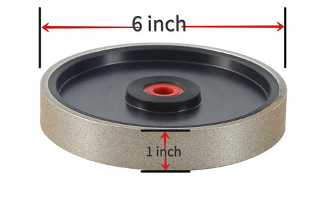 Six Inch CBN Grinding Wheel With 1 Inch Width And Adjustable Bore For High Speed Steel Fits Most 6 Inch Bench Grinders 600 Grit