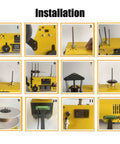 Installation process images for Slick Desktop 3D Printer Filament Extruder And Recycling Rig with precise temperature dial.