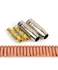 24 Piece MIG Welding Nozzle Set for Torch Accessories, Includes Nozzles, Gold Tip Holder, Contact Tips, Gas Nozzle, 0.035 Inch