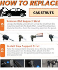 Gas Spring End Fittings Replacement Ball Stud Socket Joint M6 Female 10mm Thread Lift Support Connectors 4 Pack Durable PA66 Material Easy Install No Drilling Needed Plug And Play, install guide for car gas struts