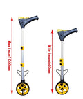 Roll Out Digital Measuring Wheel With Telescopic Handle for Dead On Distance Tracking, adjustable from 640mm to 1060mm.