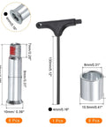 Must Have Inline Skate Axle Spacer Screw Replacement Kit With T Handle Wrench Includes 8 Axles And 8 Spacers For 8mm Roller Skates Pro Grade Repair Accessories For Smooth Glide And Quick Easy Fix, 8mm axle, spacer, and T-handle wrench set