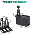 Heavy Duty Golf Cart Ball Washer And Club Head Cleaner Kit Rear Mount dimensions showing size details for installation.