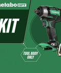 Cordless Impact Wrench With One Half Inch Drive, 225 Ft-Lbs Torque, Brushless 18V Tool Only No Battery, IP56 Rated.