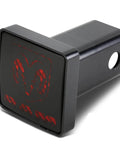Dodge RAM Logo LED Hitch Cover For 2 Inch Receivers Black ABS Finish Lighted Brake Light Universal Fit For Chevy Ford Toyota GMC Jeep And More Trucks
