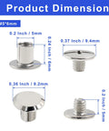 Product dimensions for Top Tier Heavy Duty Phillips Head Chicago Screws M4 X 6mm Nickel Plated Tubular Fasteners.