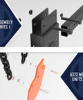 AR500 Steel Target Kit with Assembly Units showing hardware and frame for shooting stand system