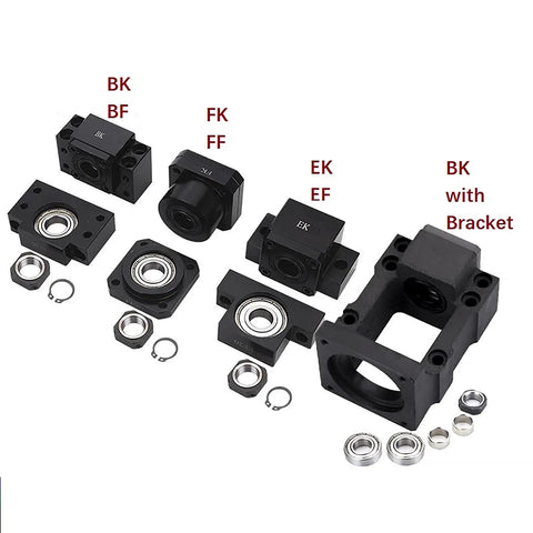 Dead Serious Precision 25Mm SFU2510 Anti Backlash Ball Screw Kit 860Mm Long with various bearing blocks and brackets.