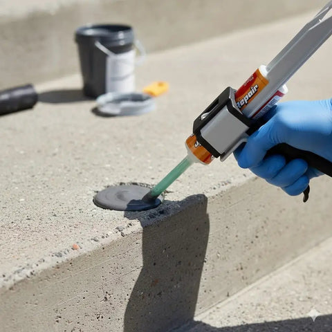 Applying Go To Diy Ready Concrete Repair Adhesive Pro Grade For Cracks And Damage In Concrete Masonry And Stone 50ml Cartridge