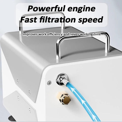 Portable Oilless Diaphragm Vacuum Pump For Lab Filtration Featuring Adjustable Speed And Real Time Pressure Monitor Supports 24 Hour Continuous Use With No Maintenance Required Includes Hose And Carry Handle Ideal For Sensitive Sample Processing