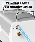 Close-up of Professional Oil Free Diaphragm Vacuum Pump With Adjustable Pressure for precise liquid filtration and lab extraction.