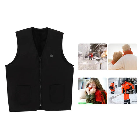 Adjustable Electric Heating Vest With Three Heat Levels For Outdoor Work Fishing Hiking And Camping Lightweight Breathable Fabric Size XL.