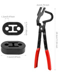 Get The Job Done Right With Heavy Duty Exhaust Hanger Pliers Plus Four Premium Rubber Hooks For Cars And Trucks No More Messy Muffler Fixes Or Broken Parts This Ultimate Auto Kit Makes Repairs Super Easy And Totally Satisfying., 29.3cm steel pliers and rubber exhaust hanger mounts