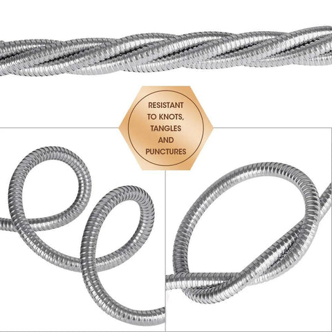 Beaulife 5ft stainless steel braided garden hose extension; BPA-free drinking water connector