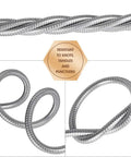 Stainless Steel Metal Garden Hose 75 Ft Flexible No Kink Water Hose shown coiled and resistant to punctures