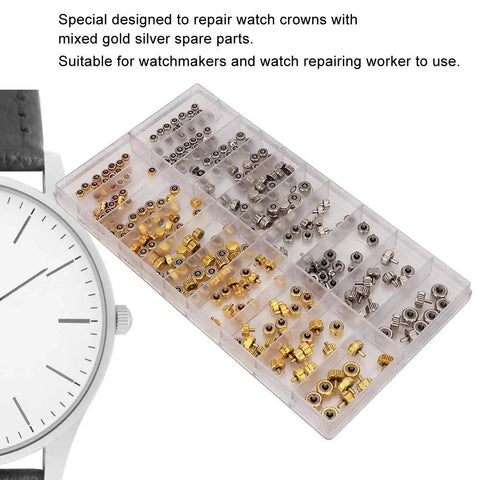 Pro Grade Gear All In One Watch Link Removal Tool Kit For Crown Repair With Waterproof Stainless Steel Spare Parts Set shown