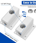 Three Quarter Inch Compressed Air Outlet Kit With Air Manifold And One Half Inch NPT Straight Fitting For Shop Air Line Systems