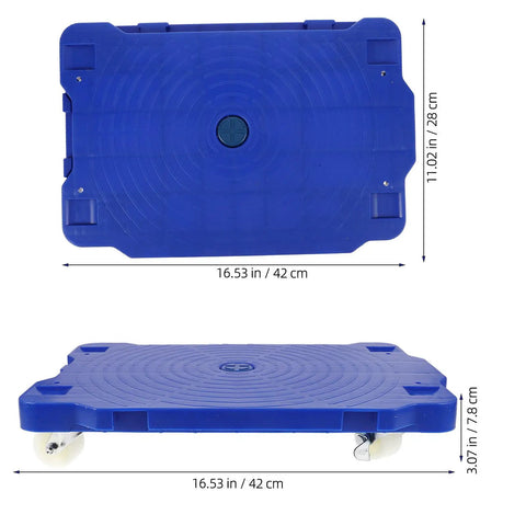 Heavy Duty Push Cart Dolly Handling Eighty Kilograms With Smooth Rolling Four Wheel Swivel And Portable Blue Nylon Platform Truck Built Tough To Make Heavy Lifting A Breeze At Home