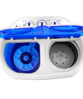 Twin Tub Semi Automatic Washer Engineered For A No Sweat Laundry Day With A Sleek Quiet Motor And Extended Hoses showing interior compartments.