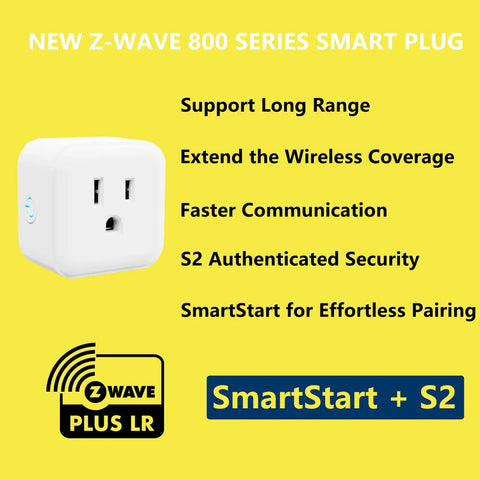 Z Wave 800 Series Smart Plug With Built In Repeater And Range Extender No Fuss Setup Mini Plug In Socket features