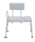 Padded Shower Seat Chair With Sturdy Aluminum A Frame Easy Transfer Bath Bench Cushioned Seat And Backrest Heavy Duty Support Up To 400 Pounds Safe Comfortable Mobility In Shower front view
