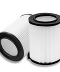 2 Pack VF4000 Wet Dry Vacuum Filter Replacement For 5 To 20 Gallon Vacuums, Washable Pleated Paper Filter For Dry And Wet Debris, side view