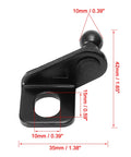 2 Pair 10mm Ball Studs Mounting Brackets Black For Gas Struts Shocks Hood Lifter Replacement Hardware 15x10mm Mounting Holes 3mm Thick Fits 10mm Ball Socket 42x35x21mm, black steel bracket with 10mm ball stud