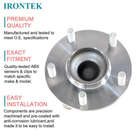 Image of Rear Wheel Hub And Bearing Assembly 512519 for Mazda CX 5 2014 2020, close-up of the 5 lug design and hub surface.
