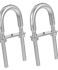 Heavy Duty Marine Grade U-Bolts Kit M8 By 100mm For Boat Trailers Yacht Rigging Axles Fasteners With Nuts Washers Rustproof Stainless Steel close-up