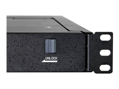 Top Tier Heavy Duty 17 Inch Rack Mount KVM Console Drawer With VGA And USB Ports For Any Switch 1U Height server rack side view