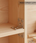 Heavy Duty Stainless Steel L Bracket Corner Brace For Furniture Repair And Cabinet Shelf Reinforcement, slim low profile