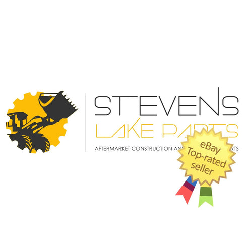 Logo of Stevens Lake Parts, eBay Top-rated seller badge, aftermarket construction and tractor parts supplier