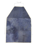 Heavy Duty Cowhide Welding Apron That Is Totally Fireproof And Spark Shielded For Pros Who Need Serious Fire Protection During Intense Soldering Jobs In The Shop with white ties.