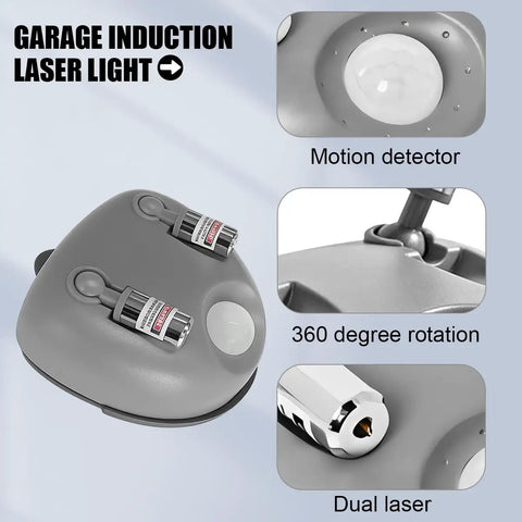 Heavy Duty Dual Laser Parking Sensor For All Vehicles Featuring 360 Degree Rotation And Motion Activated Auto Stop Light. Dual laser and motion detector design.