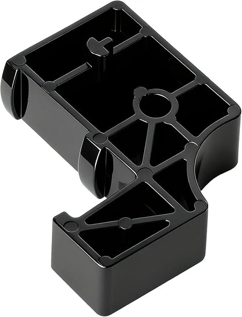 Black plastic component of Range Drawer Glide Kit For Ovens And Stoves No Fuss Replacement Bottom Drawer Slides, angled view.