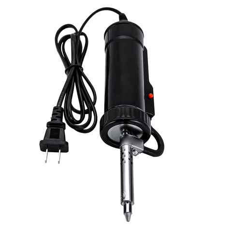 Automatic Desoldering Pump Vacuum Solder Sucker Tool For DIY AC110V 30W Electric Desoldering Gun showing nozzle and power cord