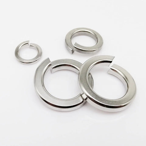 Over 1035 Piece Stainless Steel Split Lock Washer Set M1.6 To M16, 304 Grade Spring Washers Assortment Kit With Elastic Gasket, Built For Vibration Proof, DIY Friendly, Secure Fastening For Nuts And Bolts, stainless steel split lock washers