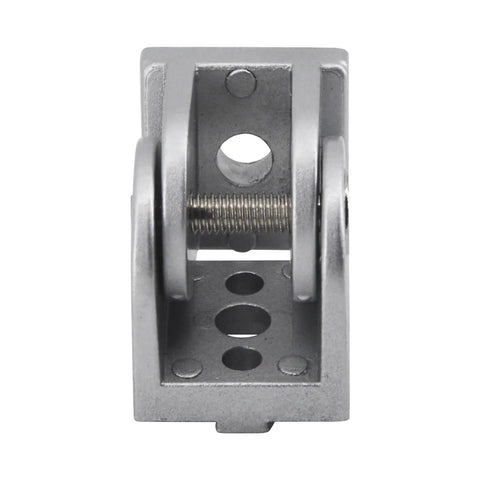 Beefy Zinc Alloy Pivot Joint Fittings For Aluminum Profiles Movable Hinge Connectors 180 Degree Adjustable Pivot Joints Flexible Extrusion Hardware 4 Pack, silver