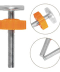 ABS Threaded Long Rod M10 Gate Replacement Kit 2 Pieces Heavy Duty Steel Gate Extender For Pressure Gates, orange adjuster and rod