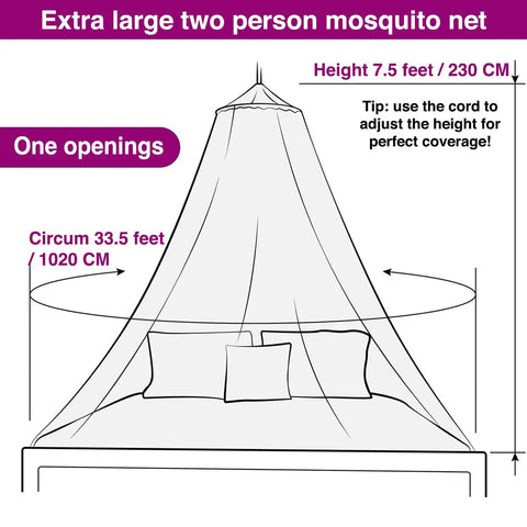 Glow In The Dark Stars Canopy Bed For Girls With Galaxy Lights And Princess Net Tent, kid friendly bedroom decor, net dimensions shown