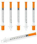 One Hand Operable 1 mL Syringes 31G Five Sixteenth Inch Needle Size Leakproof Design Clear Graduations For Easy Reading Pack Of 100