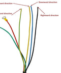 24V Hydraulic Power Unit wiring diagram showing upward, downward, leftward, rightward directions for solenoid connection.