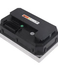 Heavy Hitter 72V 21600W Brushless Motor Speed Controller for Electric Motorcycle with black housing and silver base.