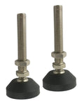 Beefy 2 Pack Heavy Duty Adjustable Feet M12x100mm For Sofa Cabinet And Office Furniture Levelers With Swivel Heads For Quick Height Adjustment And Precise Leveling On Tables Shelves Desks And Industrial Equipment, black base
