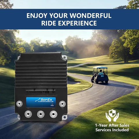Plug And Play Golf Cart Controller 48V 400A Direct Replacement Easy Diy Install Smooth Speed Control For Star Ev Classic Electric Vehicles Direct Swap 0 To 5K Ohm Throttle Input on golf course.