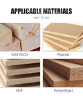 Applicable materials for Versatile 1 Inch V Groove Router Bit For Woodworking Projects: Solid Wood, Plywood, MDF, Particle Board.