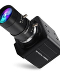 Global Shutter USB Camera Monochrome High Speed Imaging 1280x800 at 120fps with 5 to 50mm CS Lens close-up view