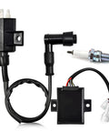 CDI Box Ignition Coil And Spark Plug Kit For Bayou 220 ATV 1988 1989 1990 1991 1992 1993 1994 1995 With OEM Numbers 21119-1226 And 21121-1160